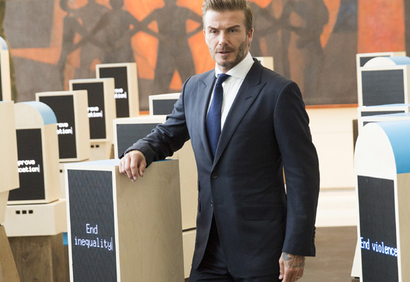 Beckham, perfecto siempre con sus trajes slim fit