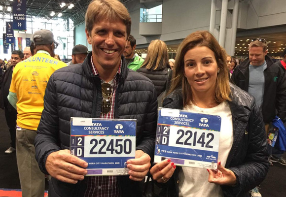 El Cordobés y su mujer en la Maratón de NY