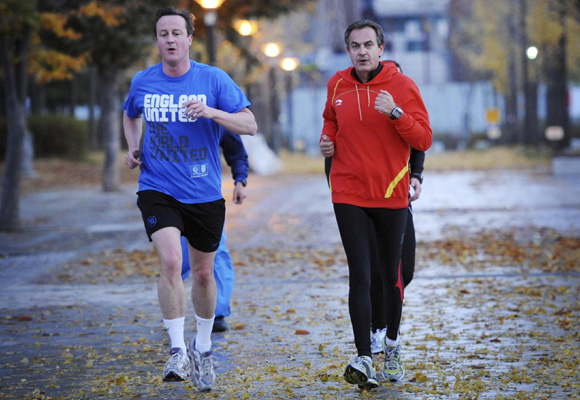 Cameron y Zapatero, políticos y runners