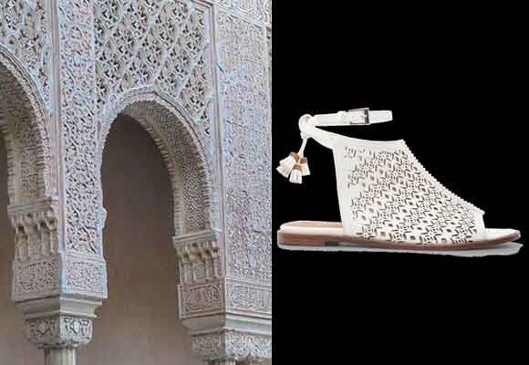 Sandalias que recuerdan a la maravillosa Alhambra