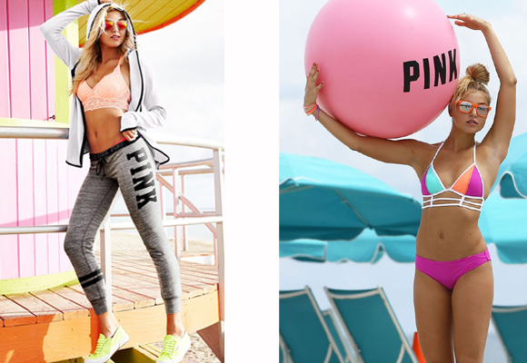 Conjuntos y bikinis de la línea sport Pink de Victoria's Secret. Compra aquí