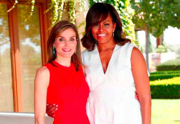 La visita de Dana coincidió con la de Michelle Obama a Madrid