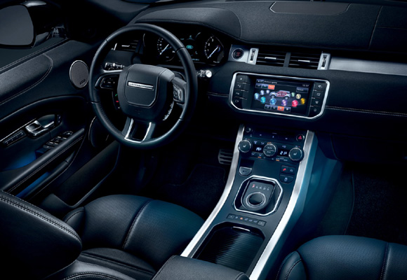 El espectacular interior del Range Rover Evoque