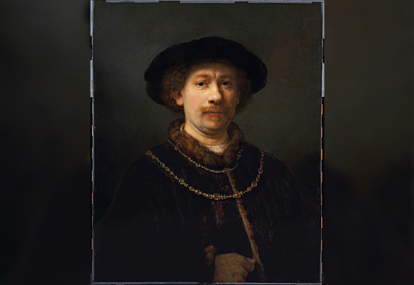 Rembrandt Autorretrato con gorra y dos cadenas.jpg