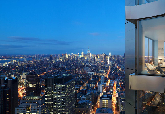 Las vistas de NY desde el  rascacielos  diseñado por Frank Gehry 
