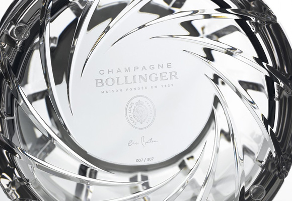 Champagne Bollinger Diseñado por Eric Berthès y hecho por Crystal Saint Louis