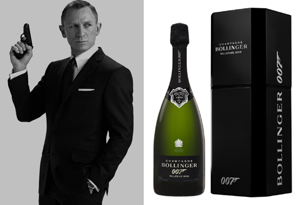 Champagne Bollinger R.D. 1988 magnum y James Bond