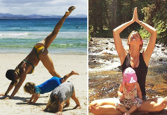 Elsa Pataky y Gisele Bundchen lo tienen claro, quieren que sus hijos compartan su pasión por el yoga