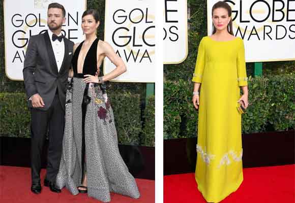 Elegantísimos Justin Timberlake y Jessica Biel; y espectacular luciendo embarazo Natalie Portman